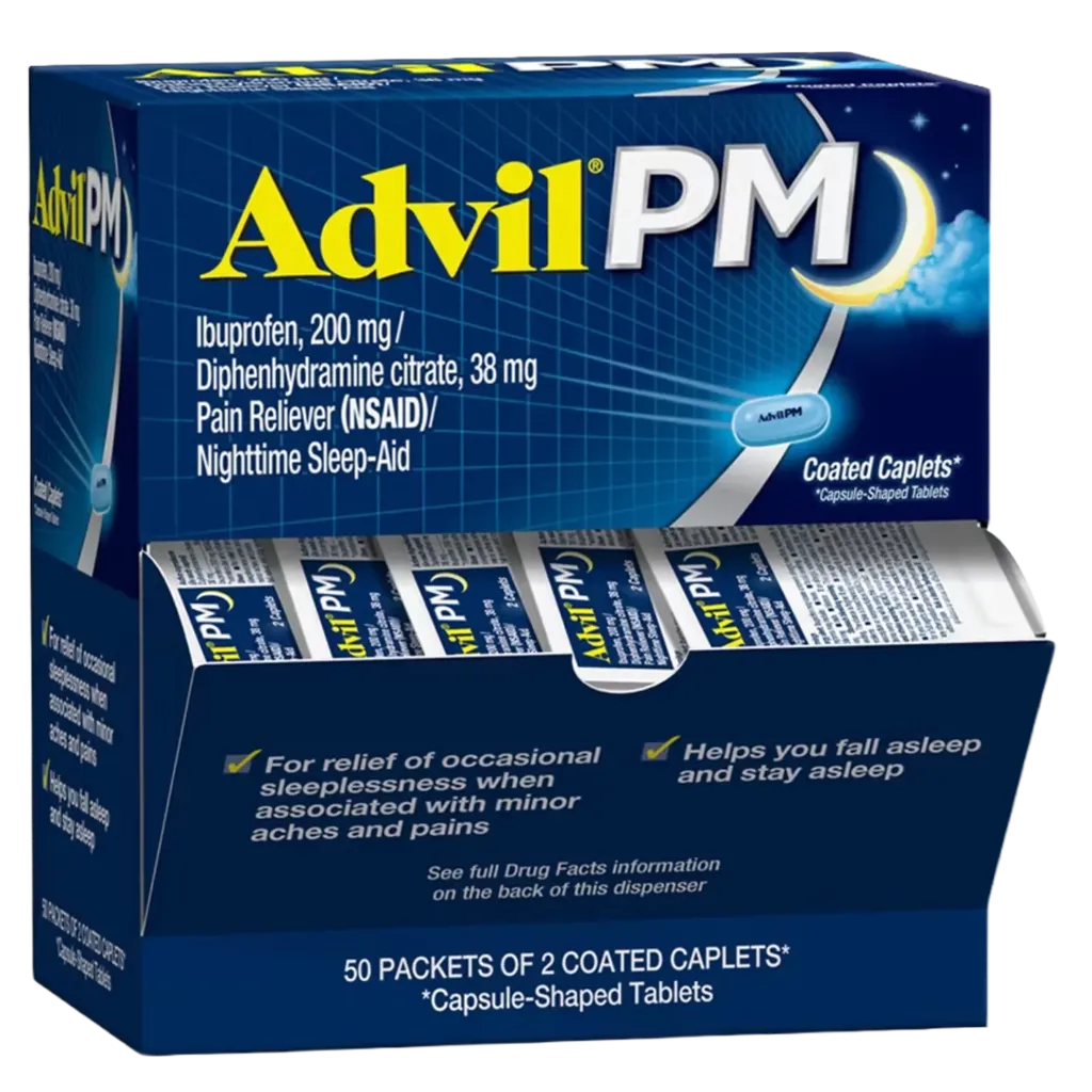Advil PM (NSAID) 2 Caplets 200mg 50PK