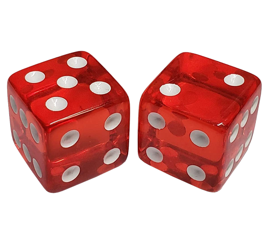 Dice Clear 24 Pair Display