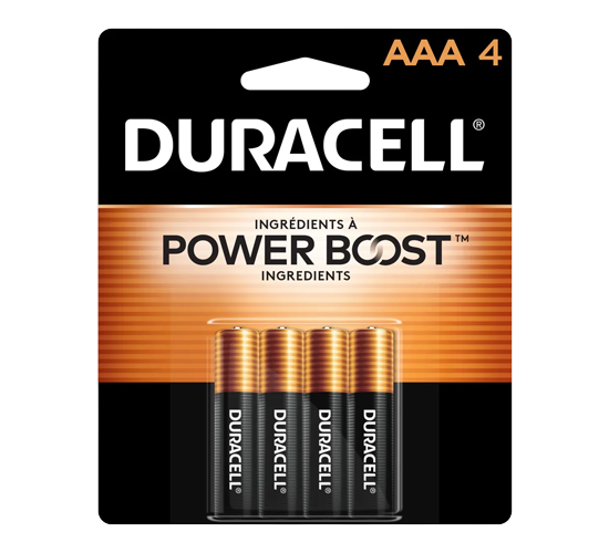 Duracell Alkaline Battery AAA-4