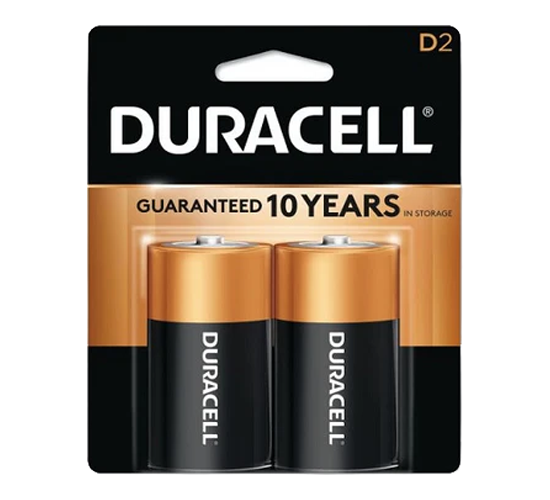 Duracell Alkaline Battery D-2