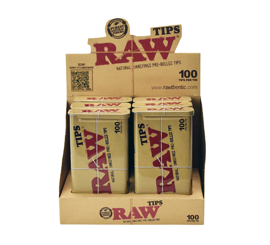 RAW® Classic Pre-Rolled Tips Tin 100Box