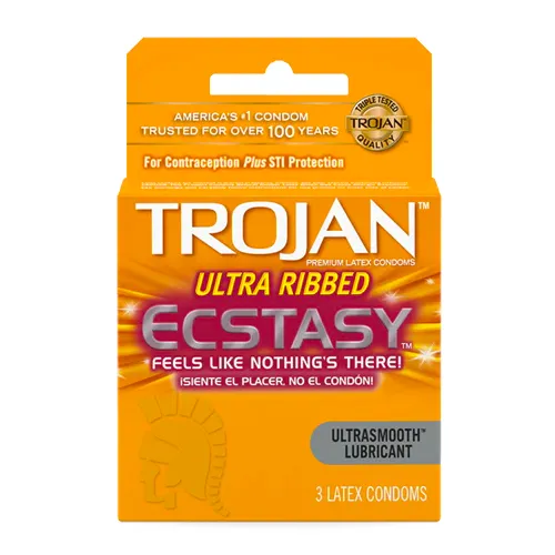 Trojan Ecstasy Ultra Ribbed 6/3ct
