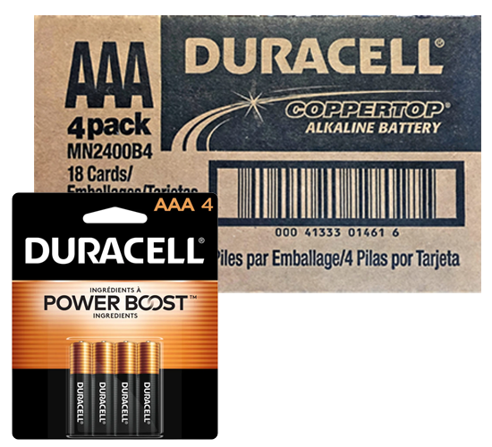 Duracell Alkaline Battery AAA-4 18/Pk